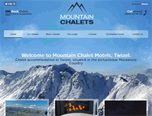 Tablet Screenshot of mountainchalets.co.nz